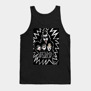 Kiss (band) the Starchild the Demon the Catman Spaceman Tank Top